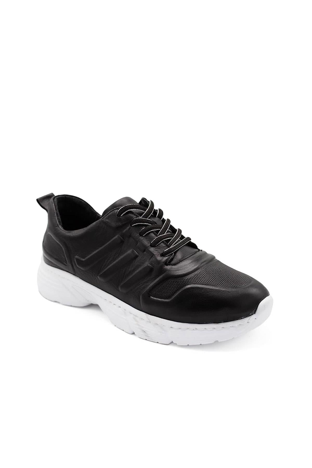 Erkek Sneaker Hakiki Deri Ayakkabı 082Y24E40744