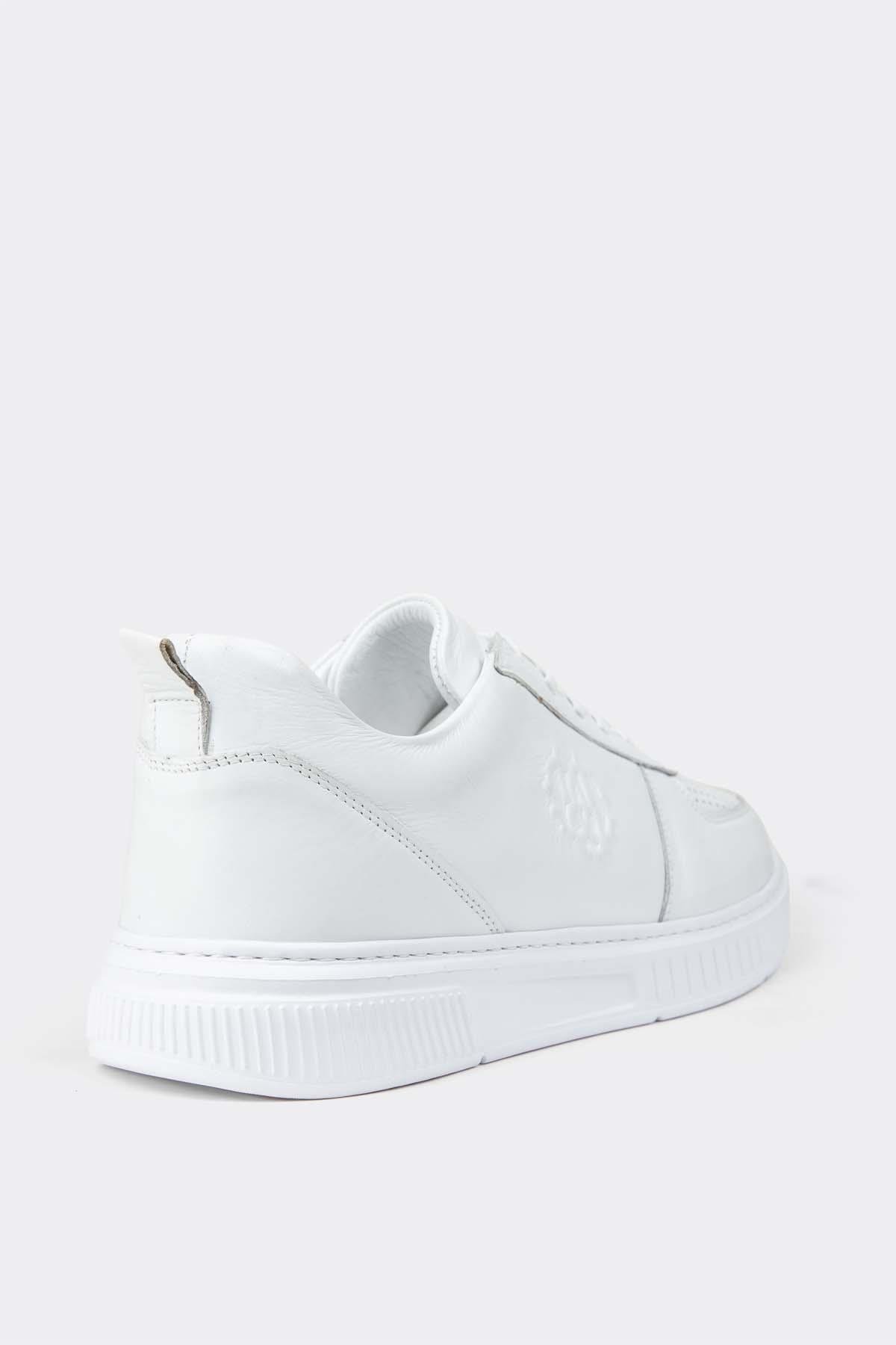 Erkek Sneaker Hakiki Deri Ayakkabı 082Y24E40732
