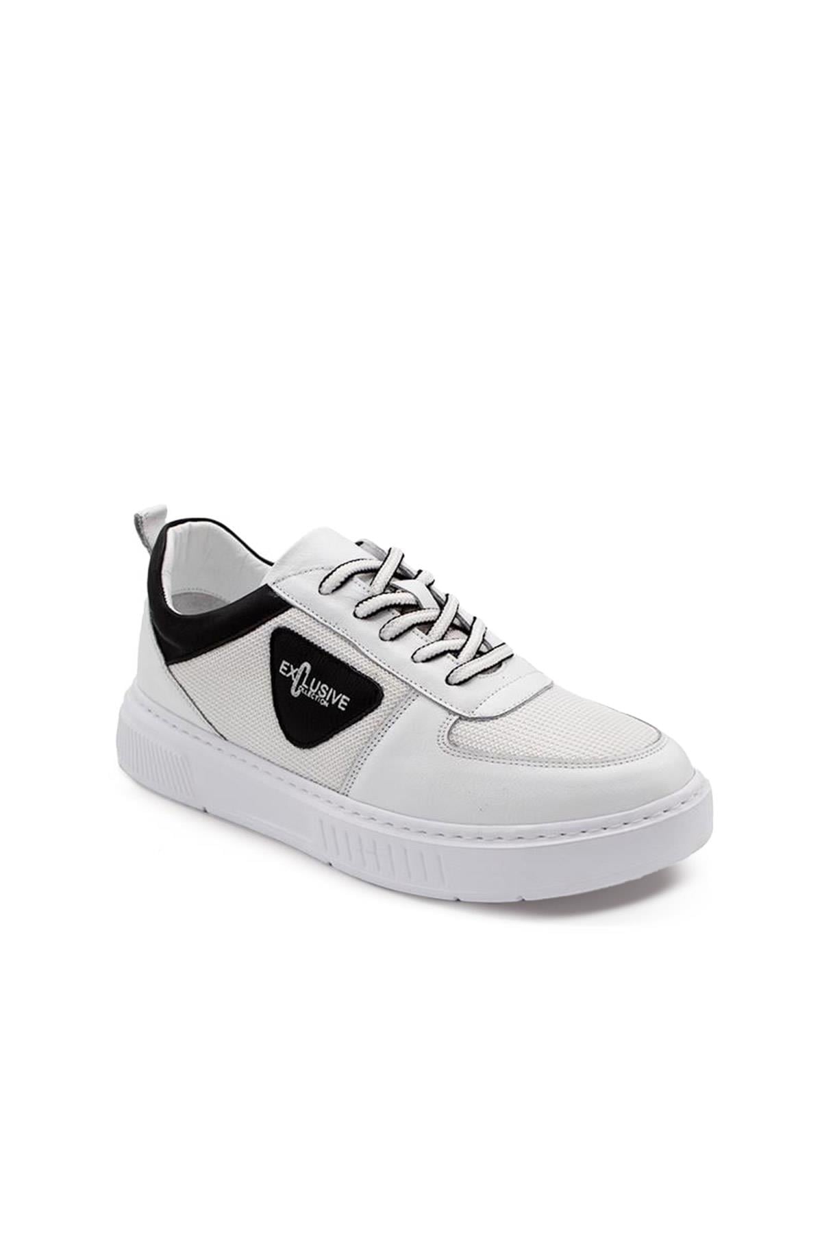 Erkek Sneaker Hakiki Deri Ayakkabı 082Y24E40743
