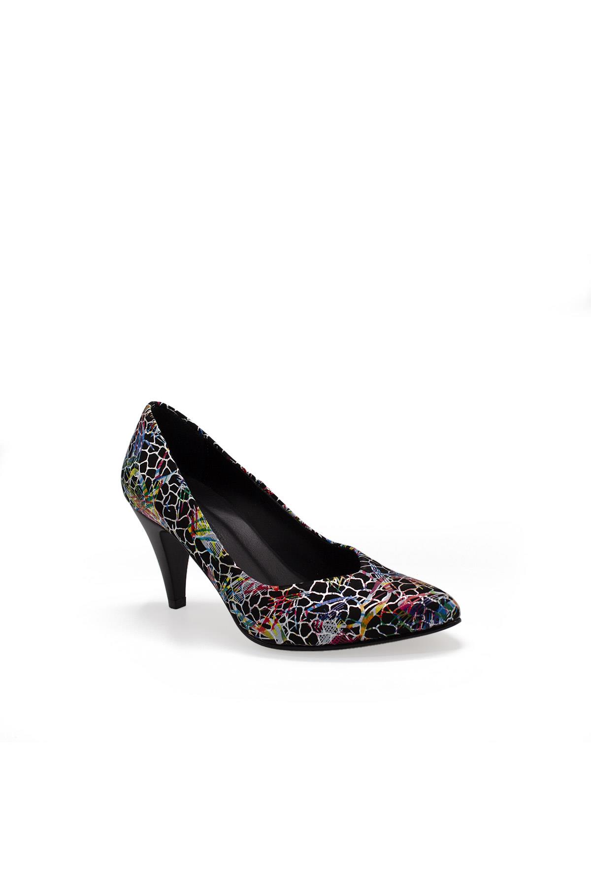 Kadın Topuklu Stiletto Hakiki Deri Ayakkabı 052Y21K10002