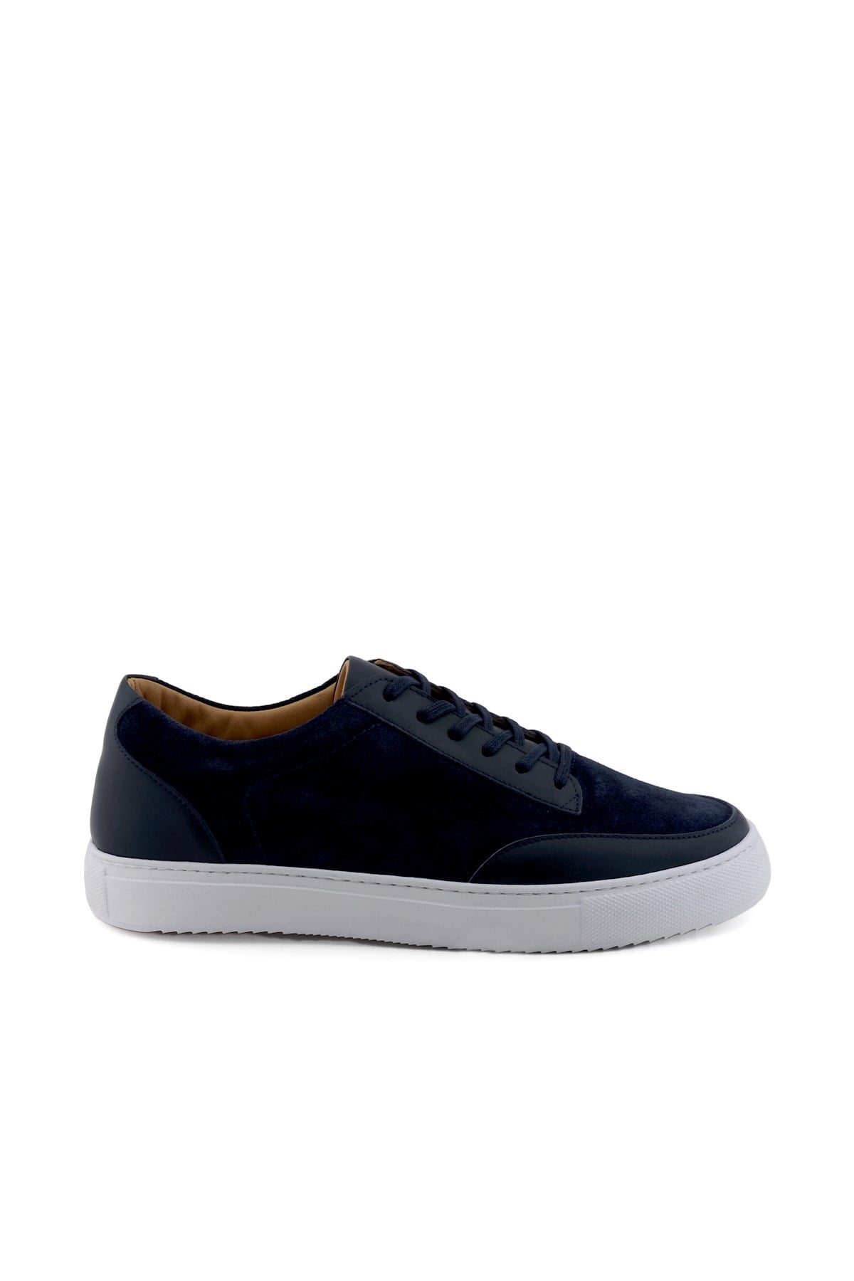 Lacivert Erkek Sneaker Hakiki Deri Ayakkabı