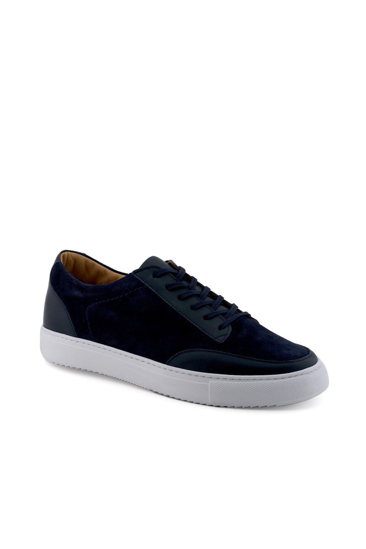 Lacivert Erkek Sneaker Hakiki Deri Ayakkabı