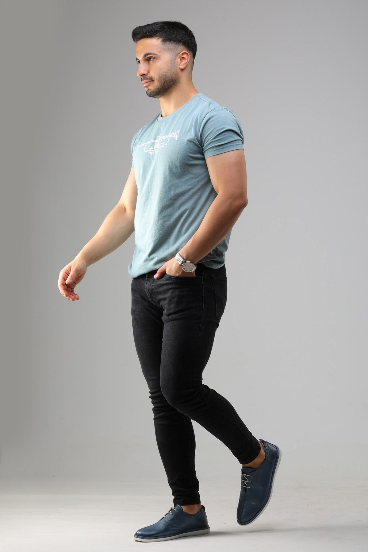 Mavi Erkek Casual  Hakiki Deri Ayakkabı