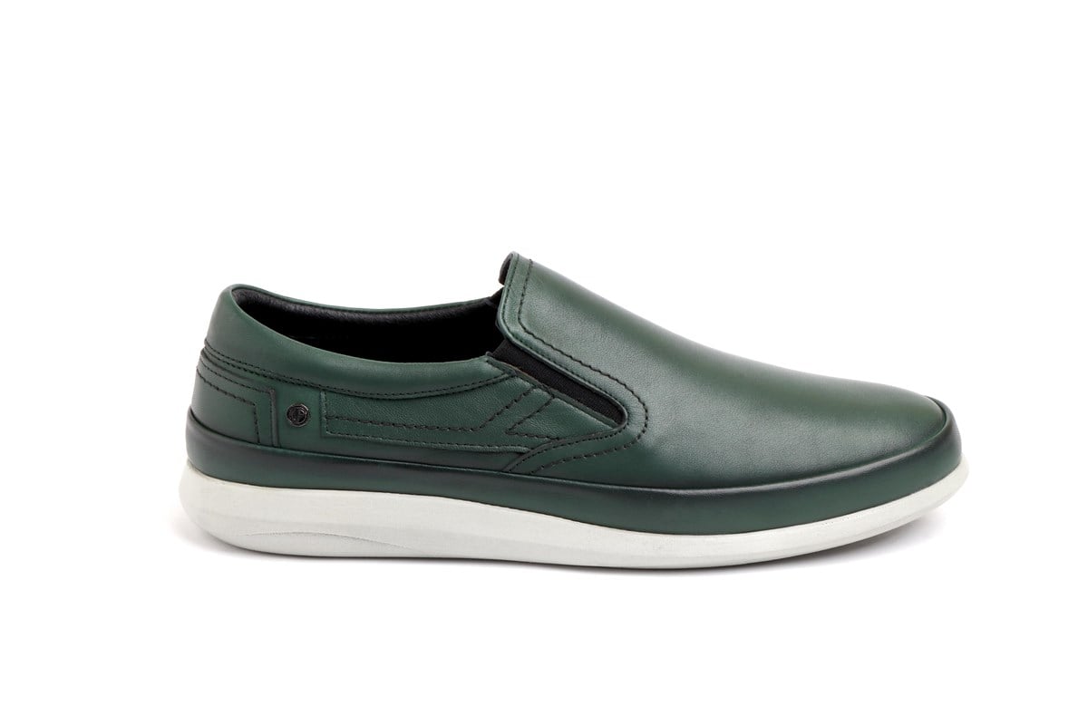 Yeşil Erkek Sneaker Hakiki Deri Ayakkabı