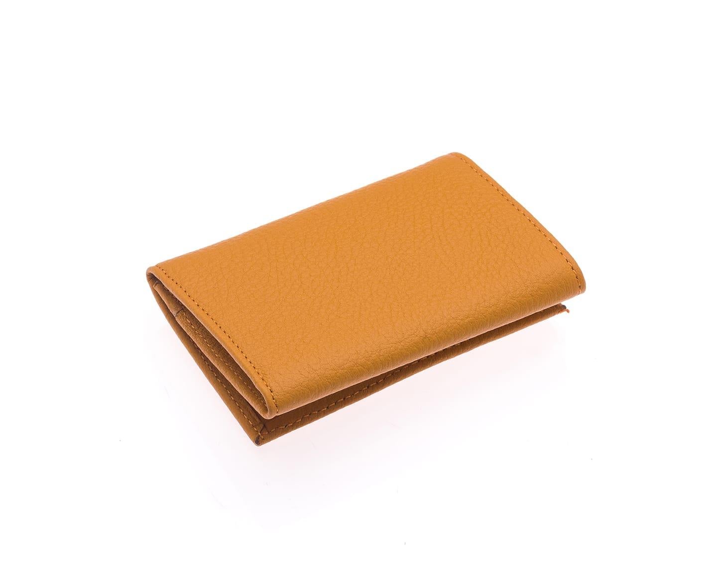 NL2732-HARDALWestpolo Unisex Hakiki Deri Bozuk Para ve Kağıt Para Bölmeli Cüzdan Kartlık-Hardal