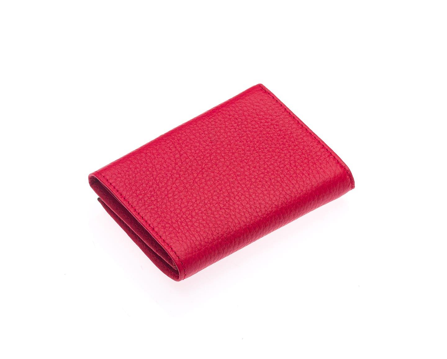 NL2732-KIRMIZIWestpolo Unisex Hakiki Deri Bozuk Para ve Kağıt Para Bölmeli Cüzdan Kartlık-Kırmızı
