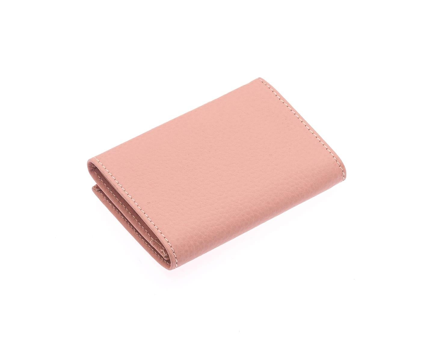 NL2732-PUDRAWestpolo Unisex Hakiki Deri Bozuk Para ve Kağıt Para Bölmeli Cüzdan Kartlık-Pudra