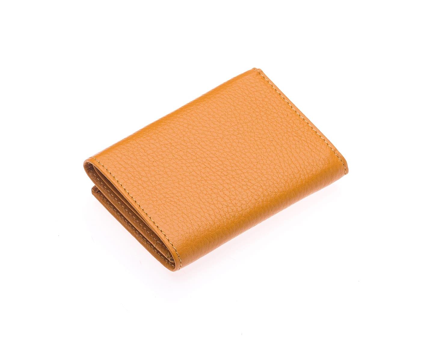 NL2732-SARIWestpolo Unisex Hakiki Deri Bozuk Para ve Kağıt Para Bölmeli Cüzdan Kartlık-Sarı