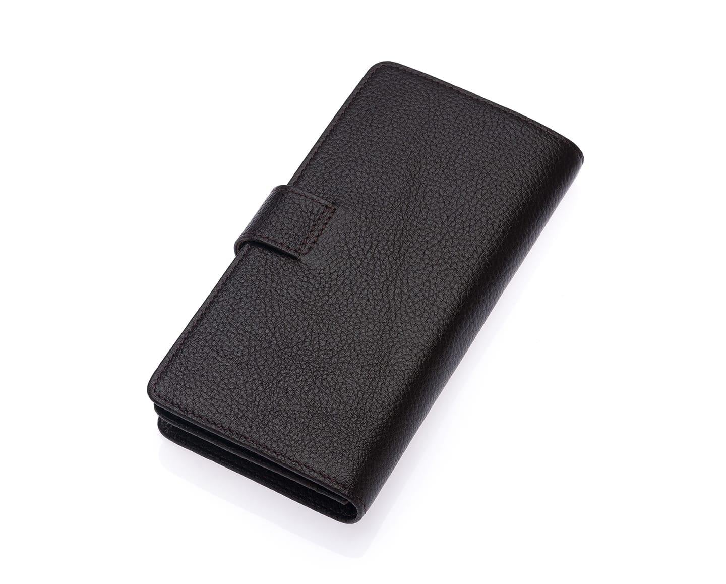 NL2746 - KahverengiWestpolo  Patlı Hakiki Deri Telefon Bölmeli Bol Kartlık Bölmeli unisex Cüzdan - Kahverengii