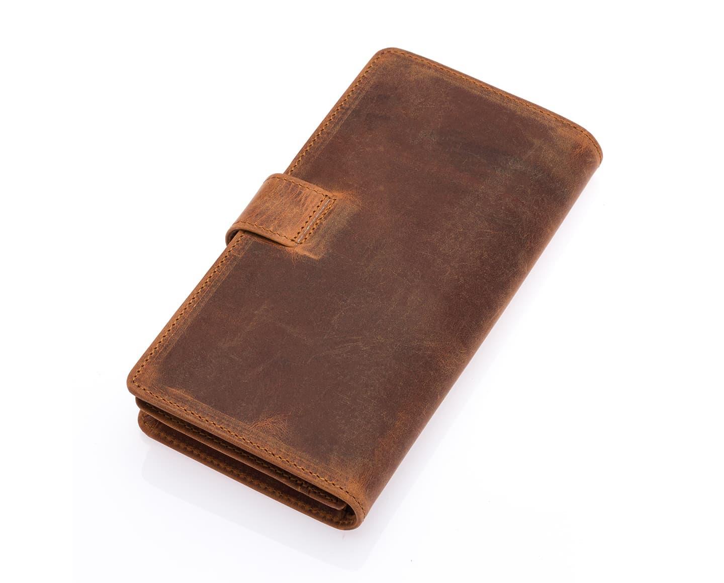 NL2746C - G2 TabaWestpolo  Patlı Hakiki Deri Telefon Bölmeli Bol Kartlık Bölmeli unisex Cüzdan - G2 Taba