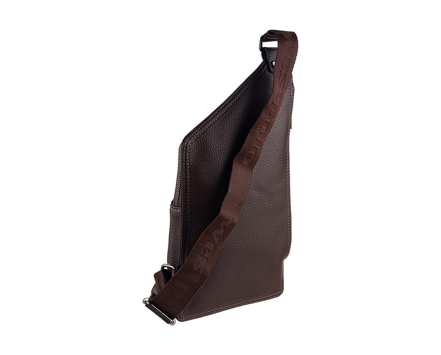 NL5014-KAHVERENGİWestpolo Çok Bölmeli Deri Erkek Omuz ve Göğüs Çantası Body Bag - Kahverengi