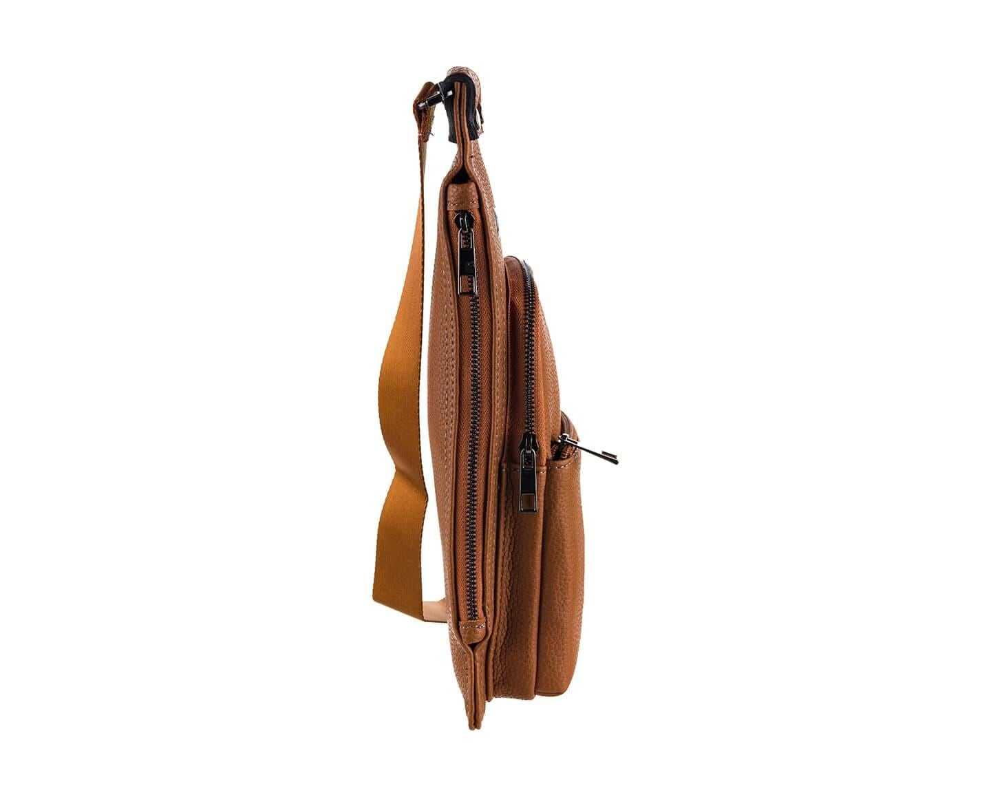 NL5014-TABAWestpolo Çok Bölmeli Deri Erkek Omuz ve Göğüs Çantası Body Bag - Taba