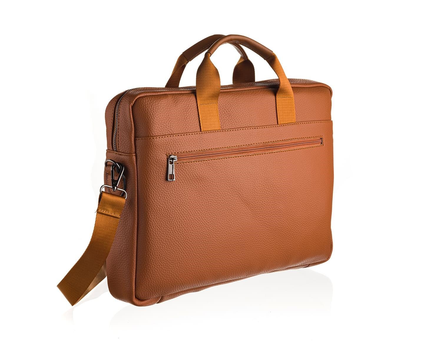 NL6008-TABAWestpolo Suya Dayanıklı Deri Erkek Evrak ve Laptop Çantası (15.6 inc) - Taba