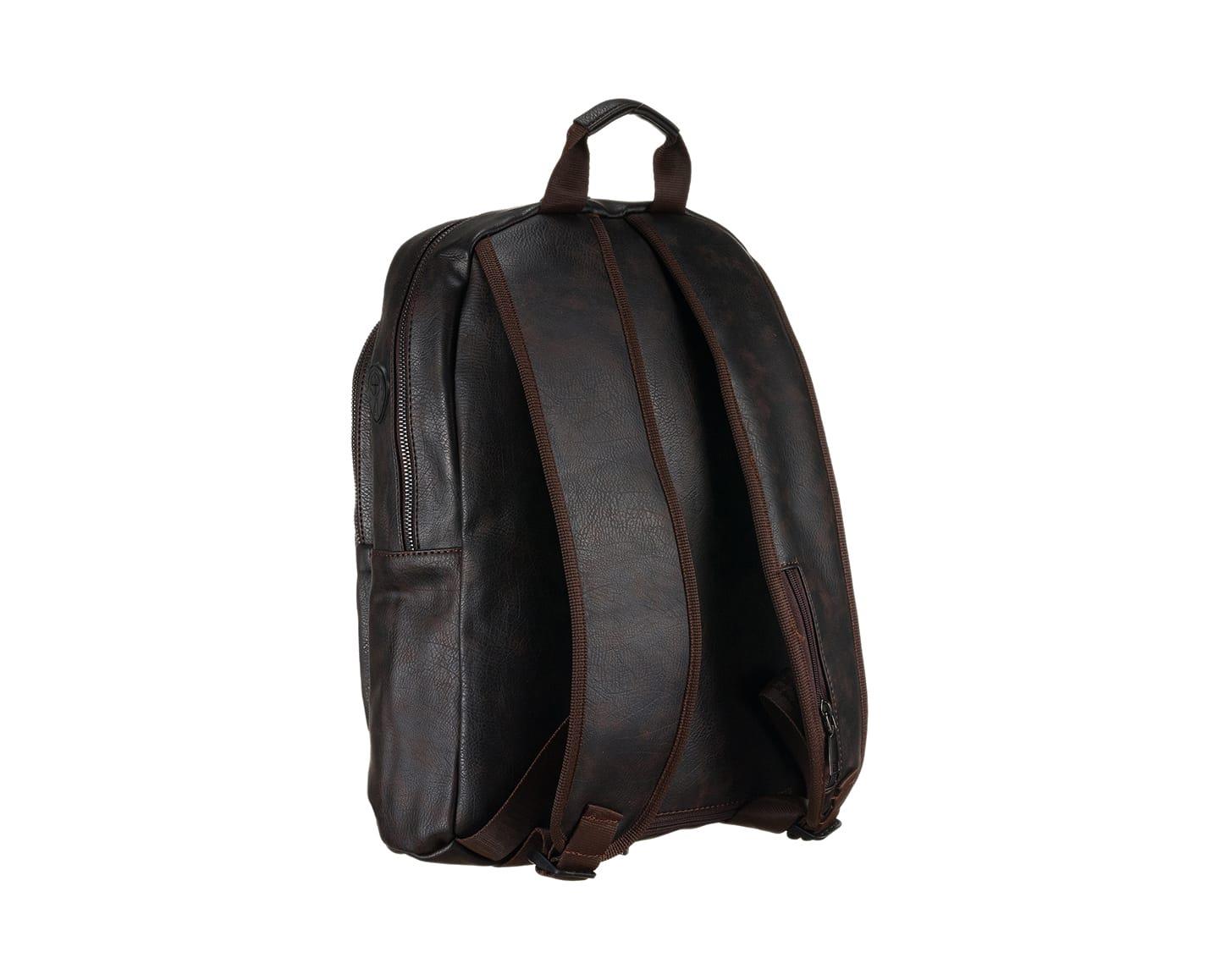 NL6012ES-KAHVERENGİWestpolo: Şık Unisex Eskitme Suni Deri Sırt Çantası - Dayanıklı & Moda