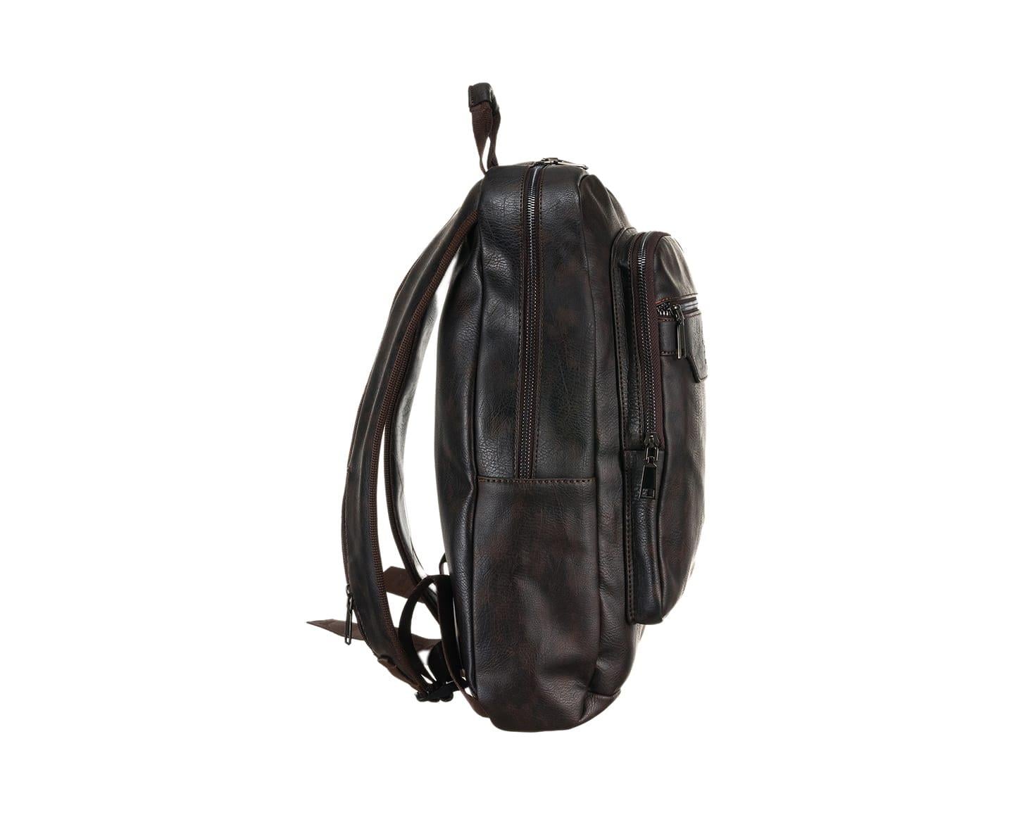 NL6012ES-KAHVERENGİWestpolo: Şık Unisex Eskitme Suni Deri Sırt Çantası - Dayanıklı & Moda