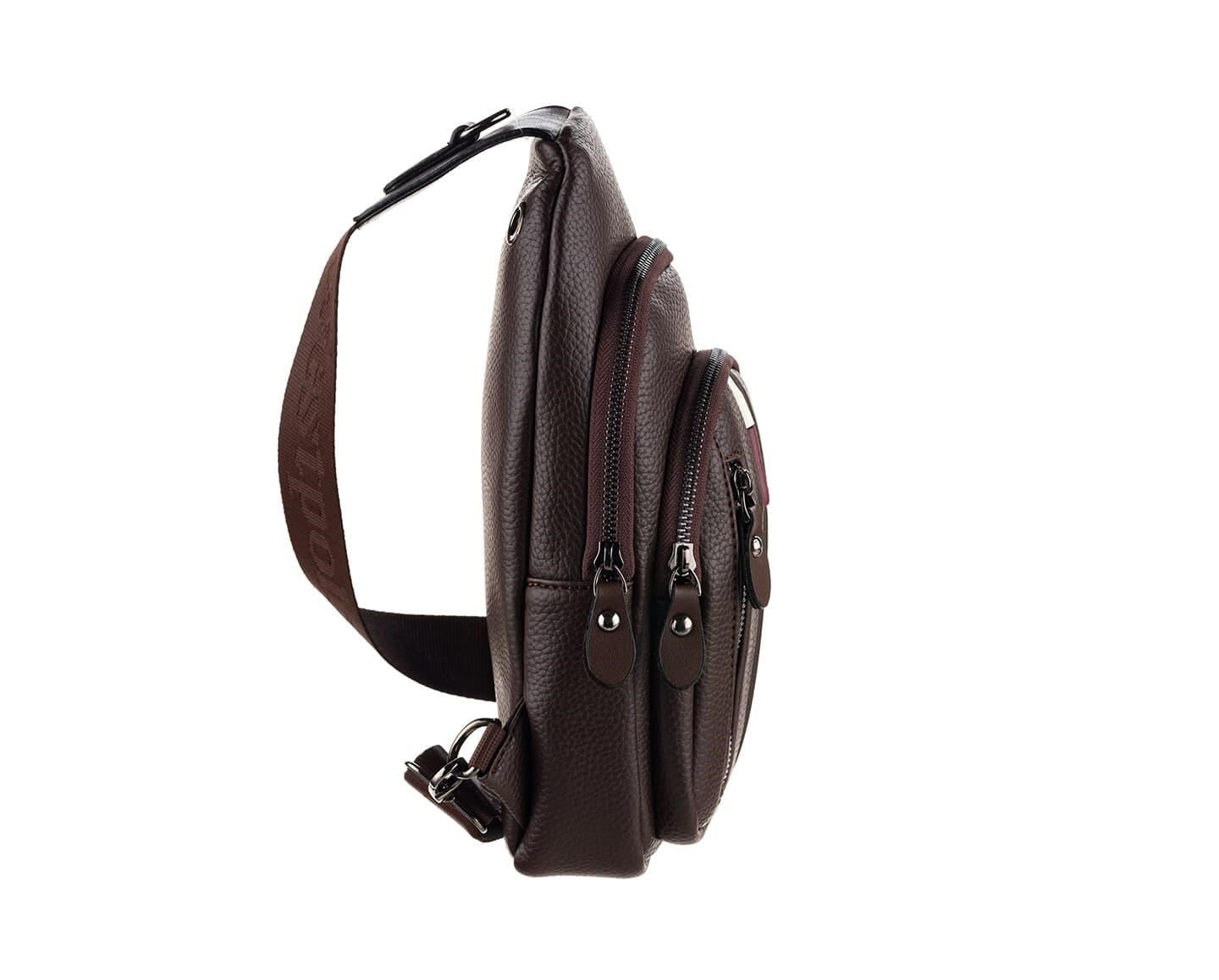 NL7006-KAHVERENGİWestpolo Unisex Deri Çapraz Göğüs ve Omuz Çantası Body Bag
 - Kahverengi