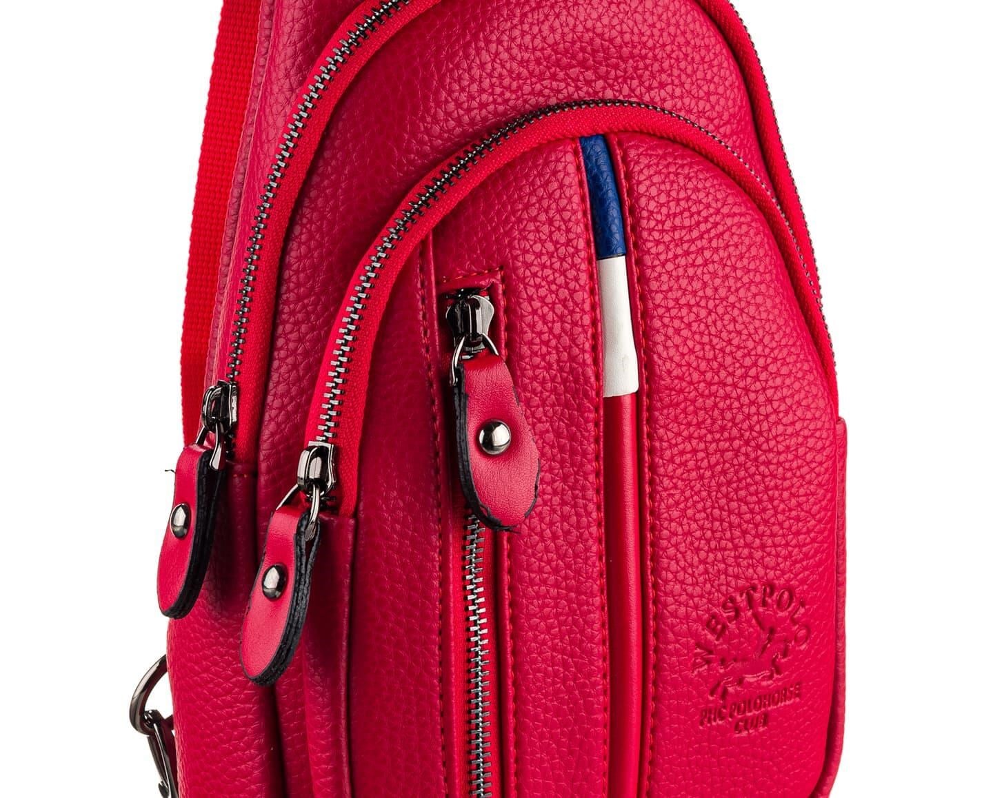 NL7006-KIRMIZIWestpolo Unisex Deri Çapraz Göğüs ve Omuz Çantası Body Bag
 - Kırmızı