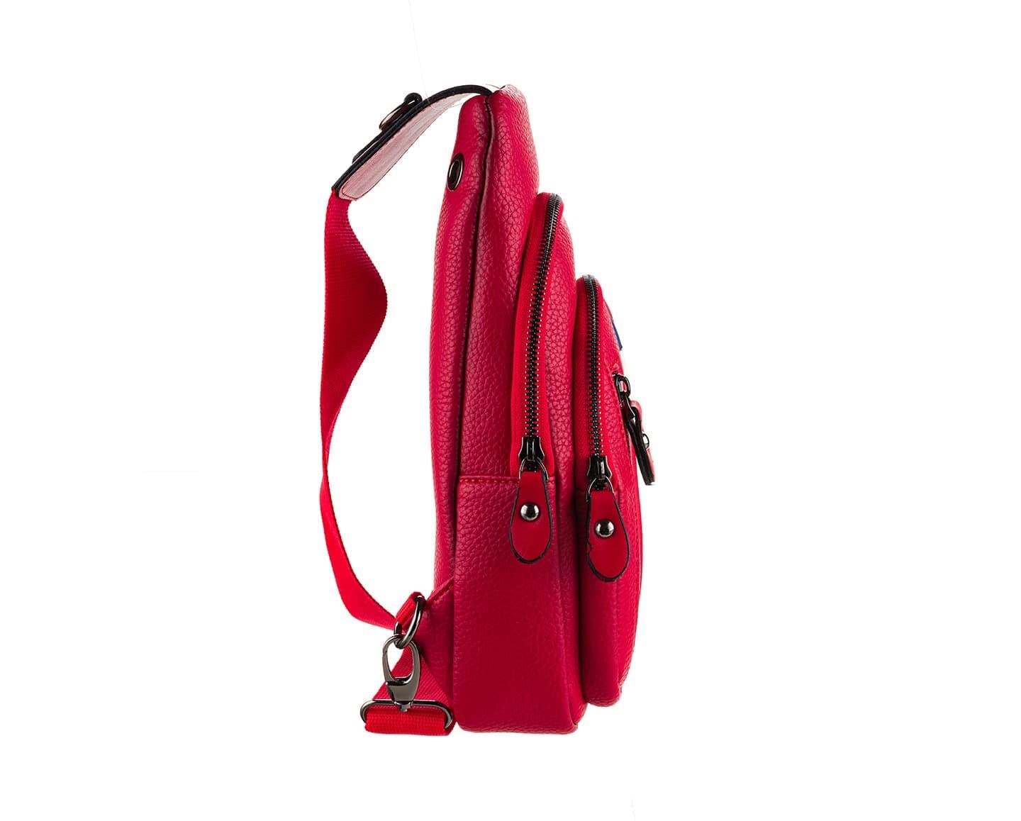 NL7006-KIRMIZIWestpolo Unisex Deri Çapraz Göğüs ve Omuz Çantası Body Bag
 - Kırmızı