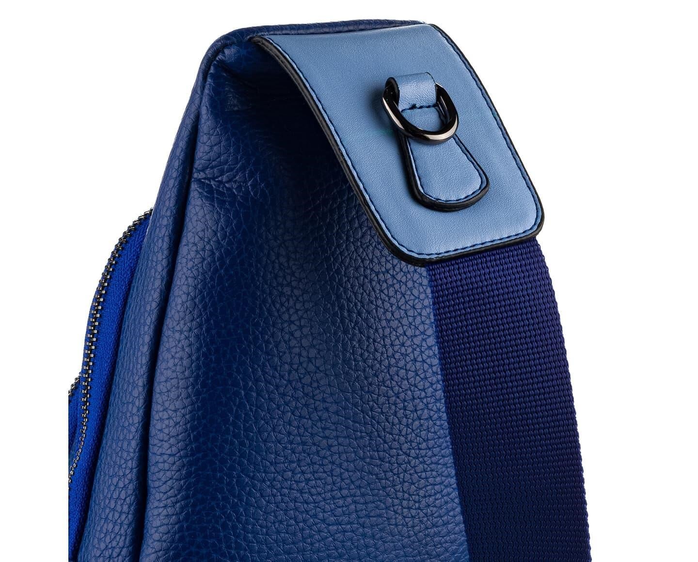 NL7006-MAVİWestpolo Unisex Deri Çapraz Göğüs ve Omuz Çantası Body Bag
 - Mavi