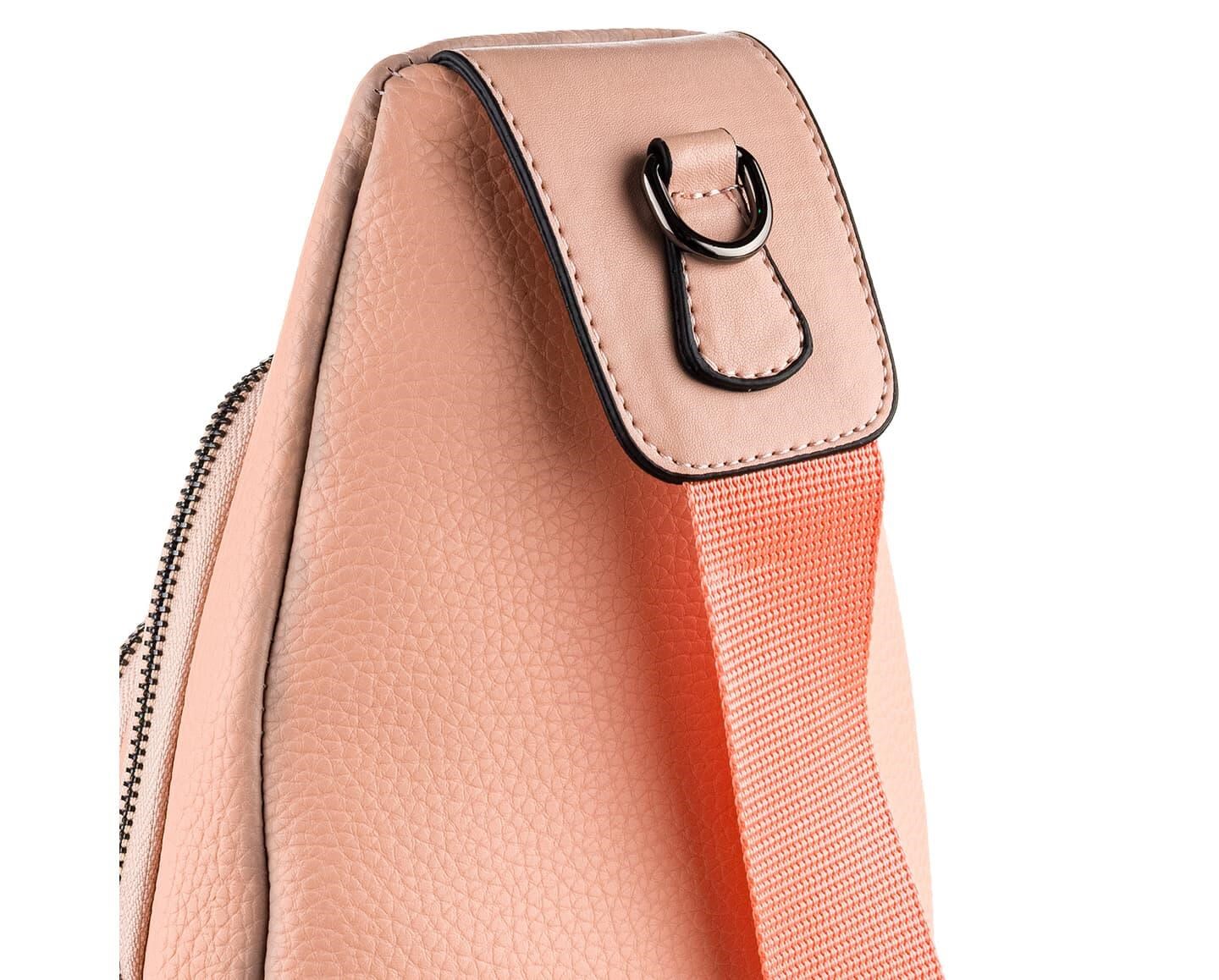 NL7006-PUDRAWestpolo Unisex Deri Çapraz Göğüs ve Omuz Çantası Body Bag
 - Pudra