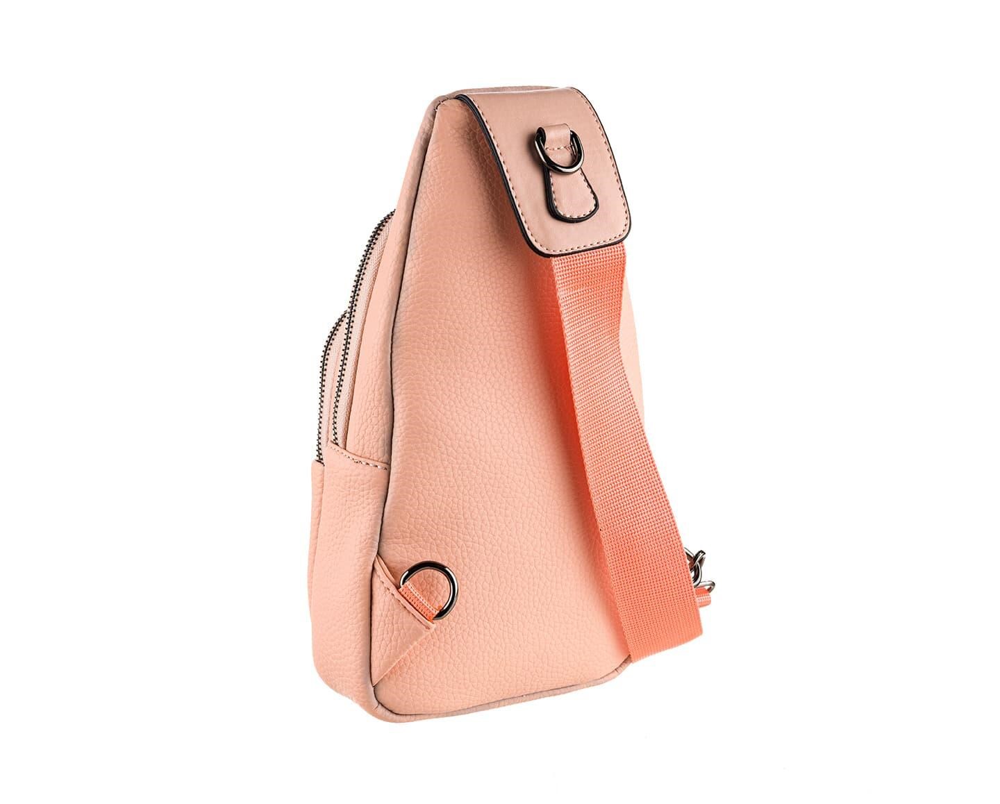 NL7006-PUDRAWestpolo Unisex Deri Çapraz Göğüs ve Omuz Çantası Body Bag
 - Pudra
