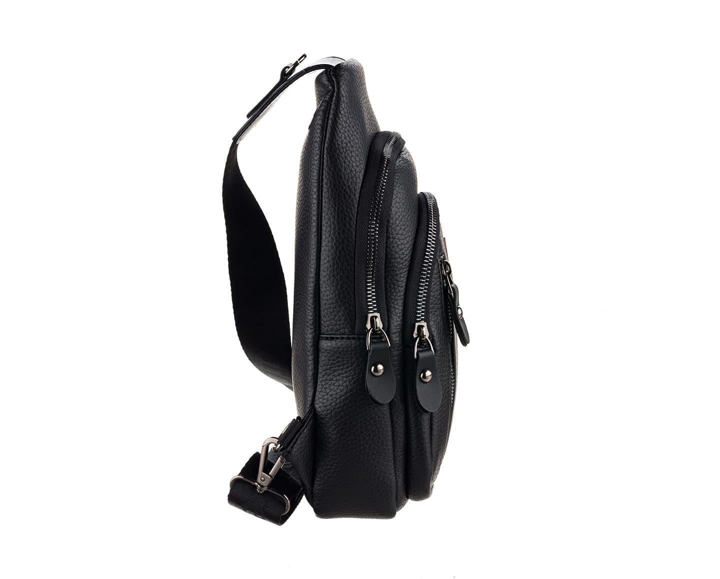 NL7006-SİYAHWestpolo Unisex Deri Çapraz Göğüs ve Omuz Çantası Body Bag - Siyah