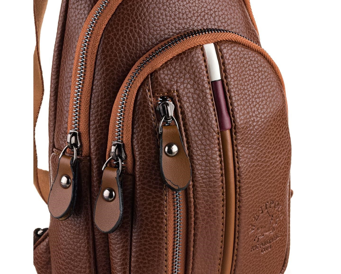 NL7006-TABAWestpolo Unisex Deri Çapraz Göğüs ve Omuz Çantası Body Bag
 - Taba