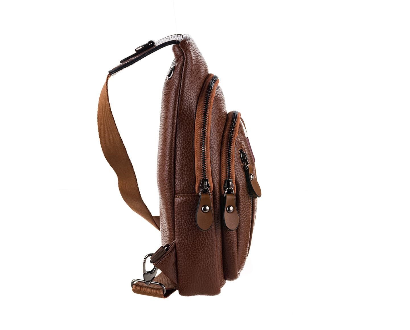 NL7006-TABAWestpolo Unisex Deri Çapraz Göğüs ve Omuz Çantası Body Bag
 - Taba