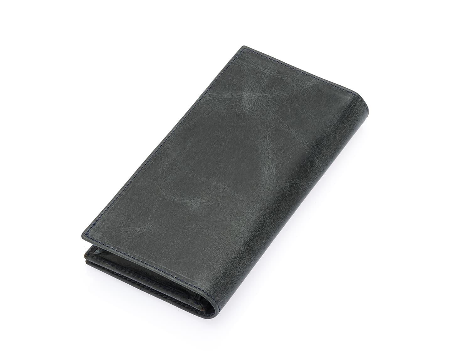 NL977C-ANTRASİTWestpolo Salvia Bol Kart Kapasiteli Hakiki Eskitme Deri Telefon Bölmeli Uzun Unisex Vintage Cüzdan - Antrasit