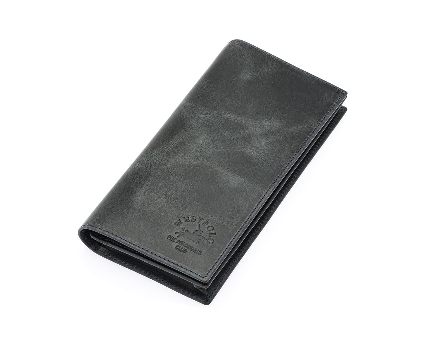NL977C-ANTRASİTWestpolo Salvia Bol Kart Kapasiteli Hakiki Eskitme Deri Telefon Bölmeli Uzun Unisex Vintage Cüzdan - Antrasit