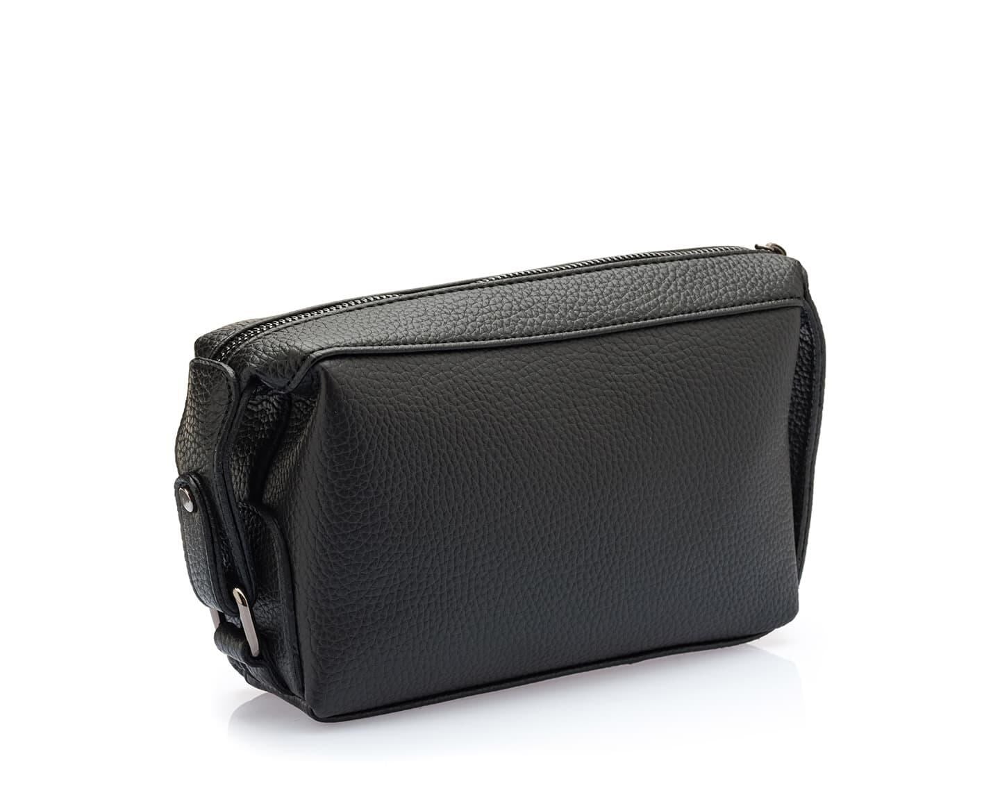 Westpolo Suya Dayanıklı Deri Unisex El Portföyü, clutch çanta - Siyah