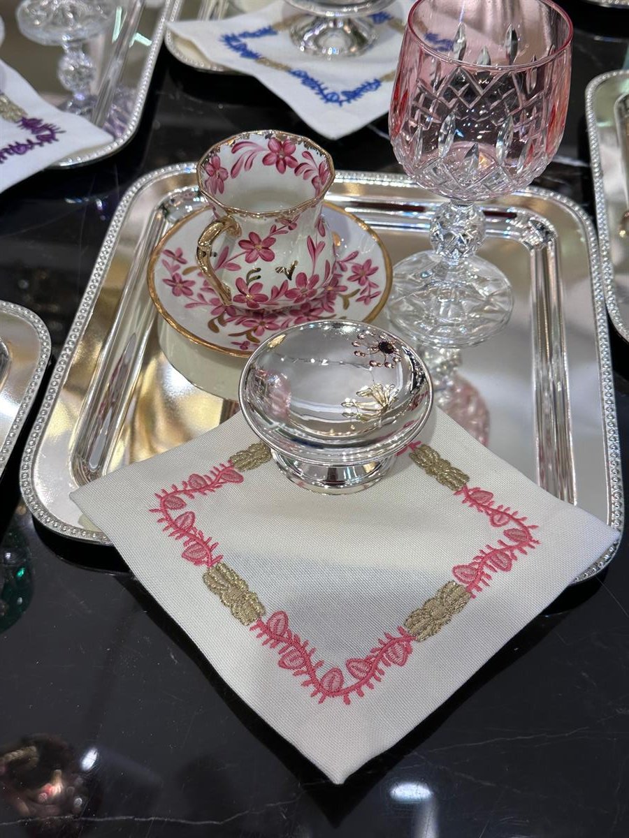 Altılı Pıtırcık Riva Model El Boyaması Renkli Kahve Fincan Takımı