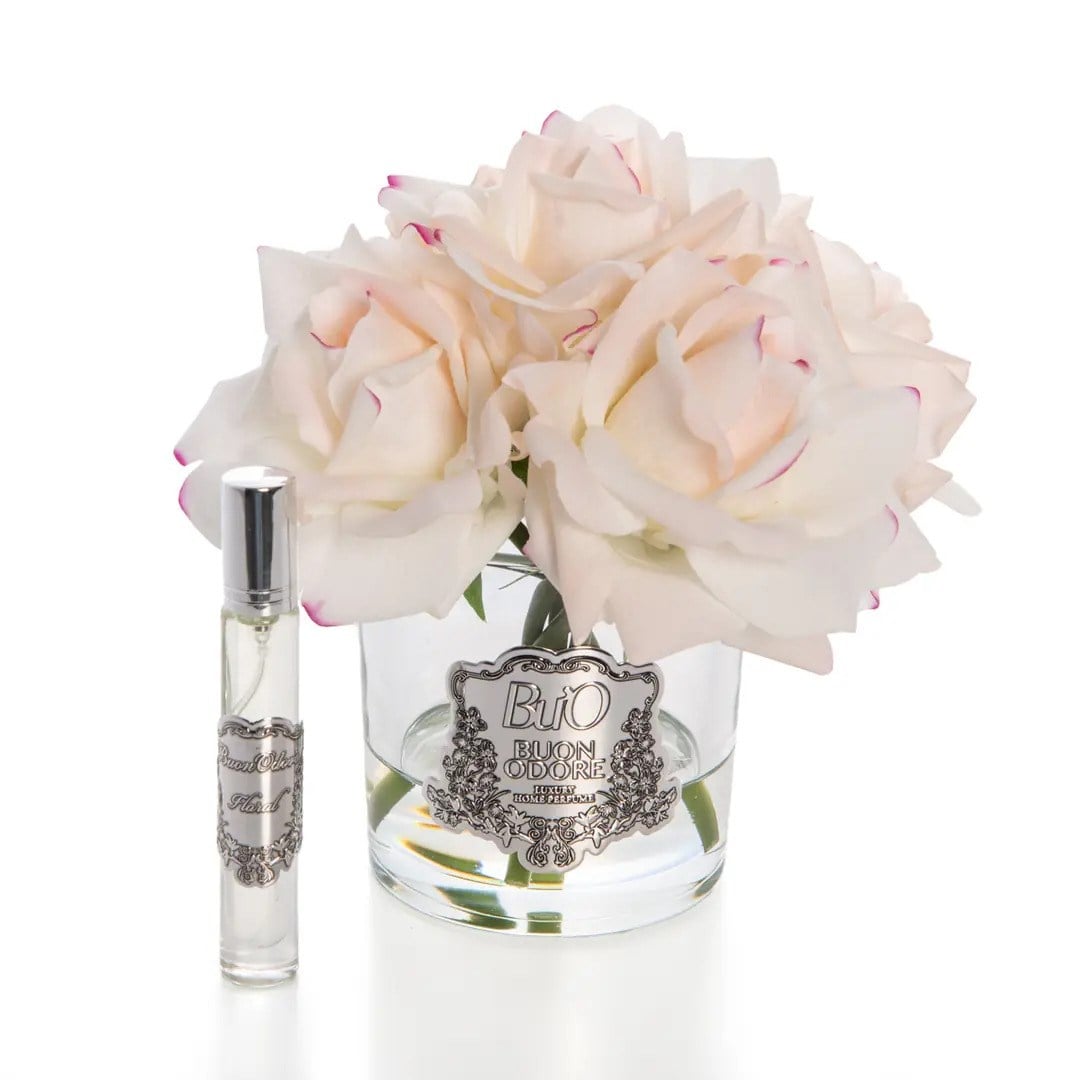 Cam Gümüş Beş Gül Çiçek Icon Luxury Home Perfume
