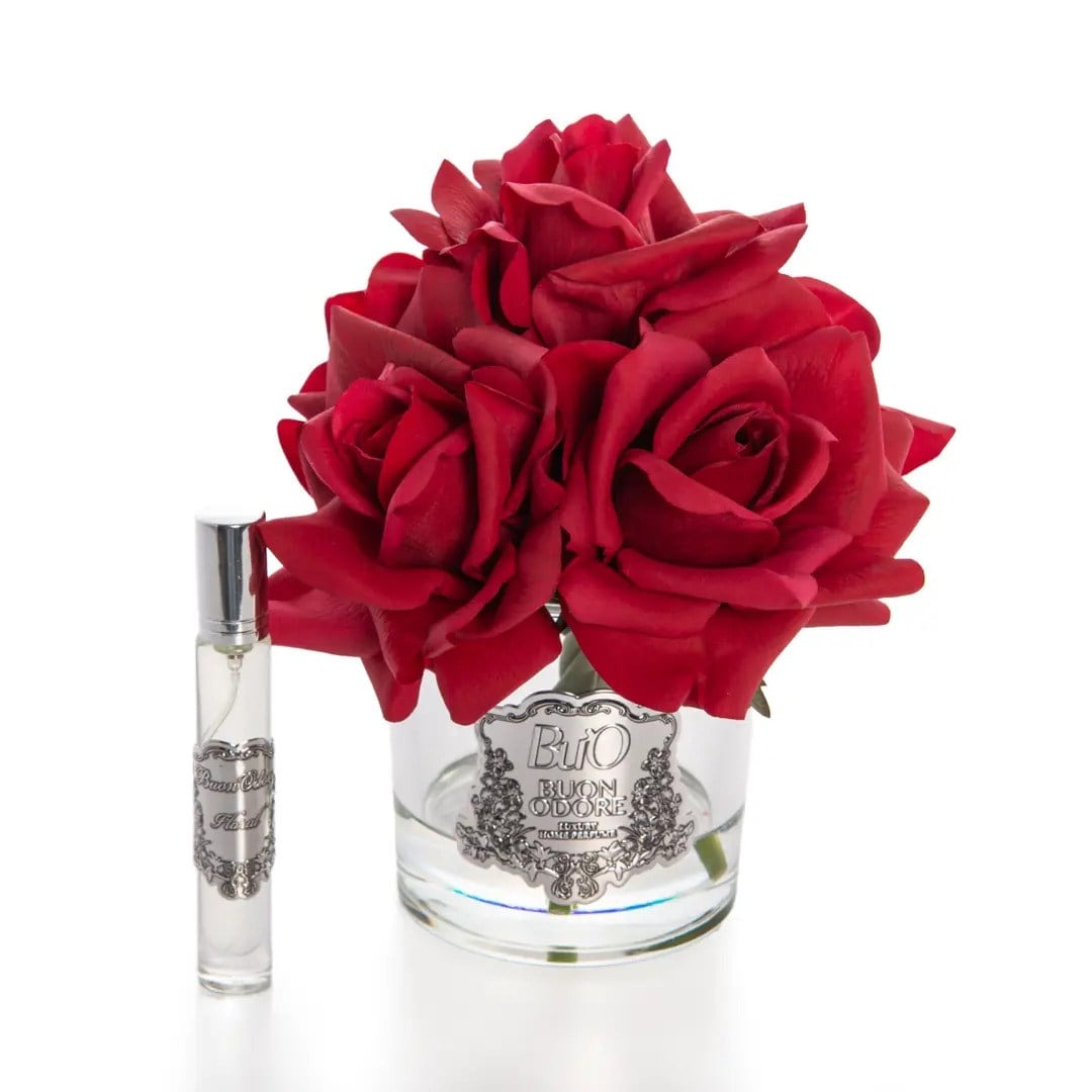 Cam Gümüş Beş Gül Çiçek Icon Luxury Home Perfume