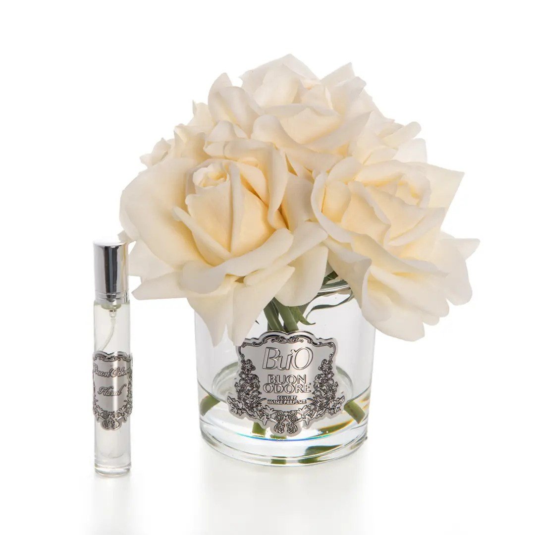 Cam Gümüş Beş Gül Çiçek Icon Luxury Home Perfume