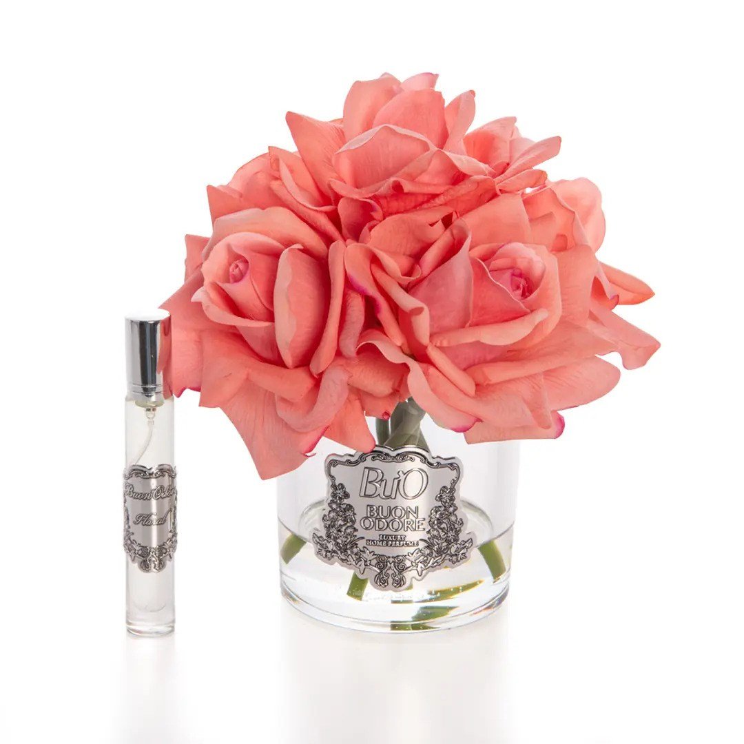 Cam Gümüş Beş Gül Çiçek Icon Luxury Home Perfume