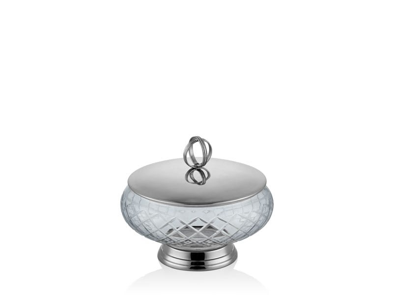 DC AYAKLI KAPAKLI SEKERLIK NICKEL 19,5X17 CM