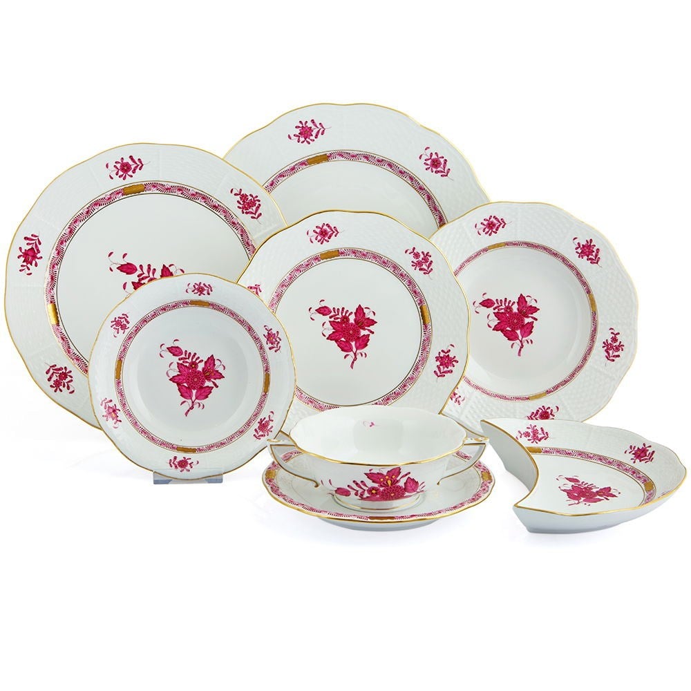 HEREND APPONYİ PEMBE 21 CM TATLI TABAĞI