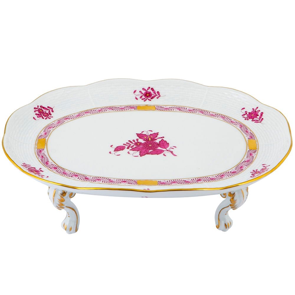 HEREND APPONYİ PEMBE 26 CM AYAKLI SERVİS