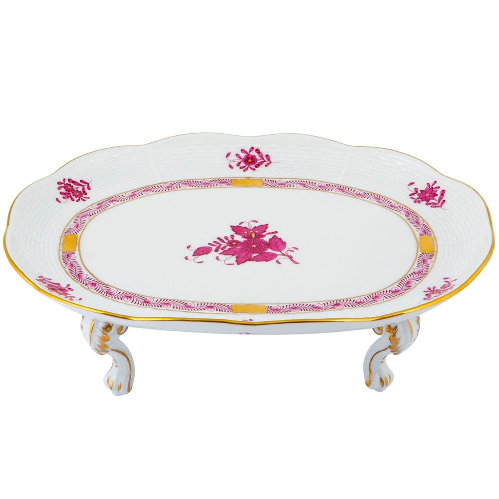 HEREND APPONYİ PEMBE 26 CM AYAKLI SERVİS