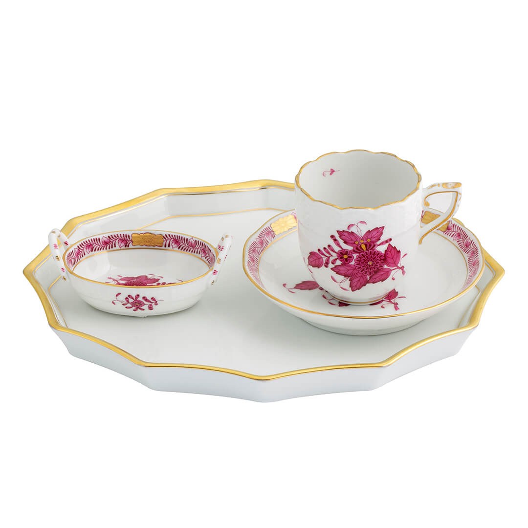HEREND APPONYİ PEMBE KAHVE FİNCANI
