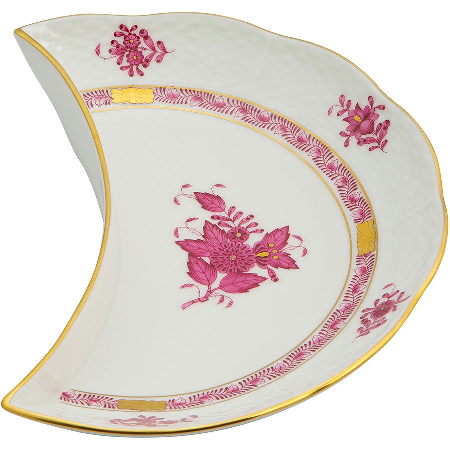 HEREND APPONYİ PEMBE YARIM AY SALATA TABAĞI