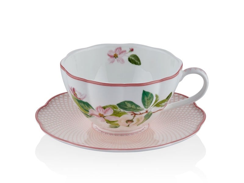 Horticool Pink - Çay Fincanı ve Tabağı