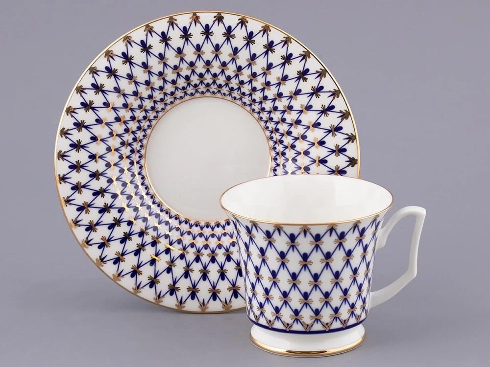 IMPERIAL ÇAY FİNCANI VE TABAĞI JULİA KOBALT AĞ 1/2