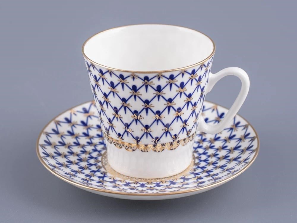 IMPERIAL ÇAY FİNCANI VE TABAĞI SİYAH KAHVE KOBALT NET 1/2