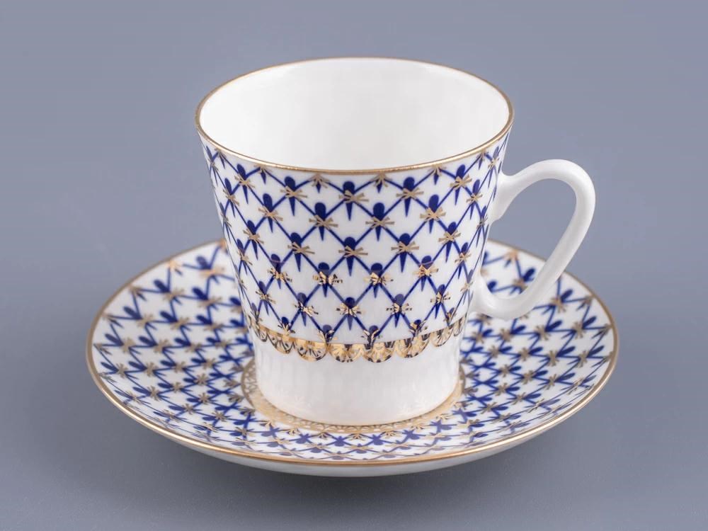 IMPERIAL ÇAY FİNCANI VE TABAĞI SİYAH KAHVE KOBALT NET 1/2