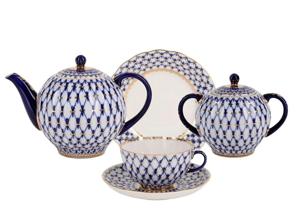 IMPERIAL ÇAY TAKIMI LALE KOBALT AĞ (TATLI) 6/20