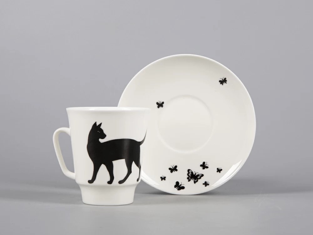 IMPERIAL COFFEE CUP AND SAUCER. MAYSKAYA. MOTHS 165 ML