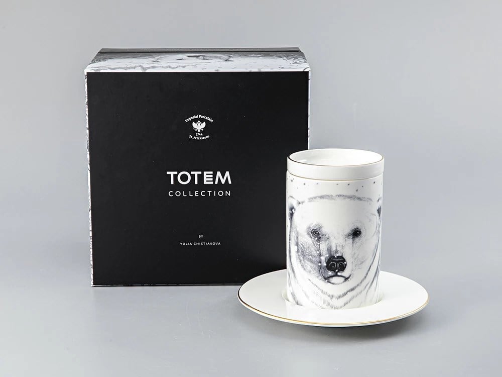 IMPERIAL KAPAKLI VE TABAKLI KUPA / HEDİYE KUTUSU KAPAĞI TOTEM AYI 1/3