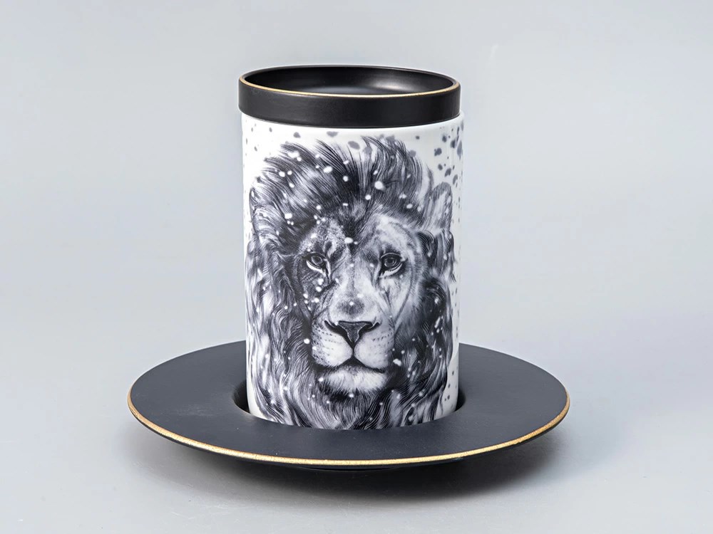 IMPERIAL KAPAKLI VE TABAKLI KUPA / HEDİYE KUTUSU KAPAĞI TOTEM ASLAN 1/3